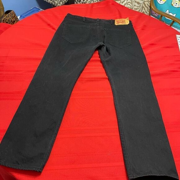 Levi’s VTG 90s Black Men’s Button Fly Straight Leg Denim Jeans Size 38 X 31 - Picture 9 of 13